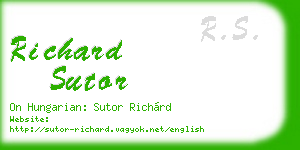 richard sutor business card